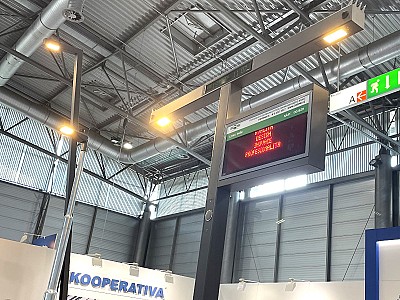Perónní a sklopný stožár od Kooperativy vod na veletrhu Amper 2024